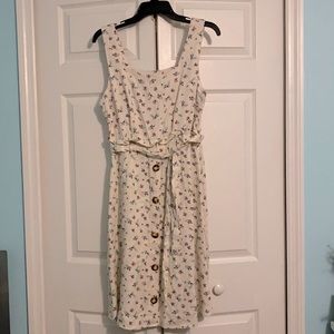 Floral boho knee length dress